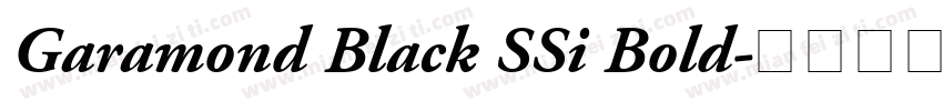 Garamond Black SSi Bold字体转换